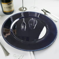 Gunmetal Grey Argon Tableware Single Round Charger Plate 33cm Brushed Metallic Finish 